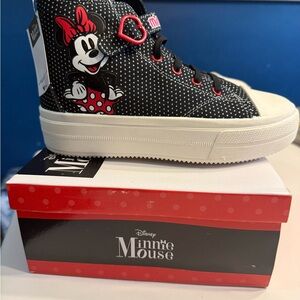 Disney Minnie Mouse High-Top Sneakers - Black & Red